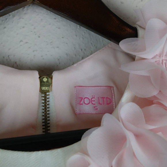 Zoe Ltd White Label Ivory Pink Formal Tulle Dress - Picture 6 of 7